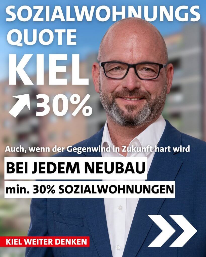 30 % Sozialwohnungsquote in Kiel – bei JEDEM Neubau!